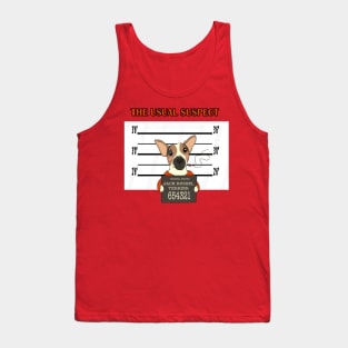 Jack Russel Terrier The Usual Suspect Dog Tank Top